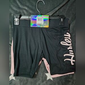 Hurley Girl's Black & Pink Athletic Bike Shorts
